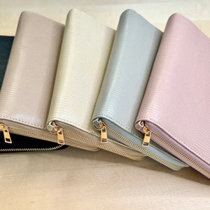 A6 Lizard Budget Binder Wallet with Zipper Close and Lizard Print Texture, Cash Envelope Wallet Binder,  A6 Budget Organizer for Saving