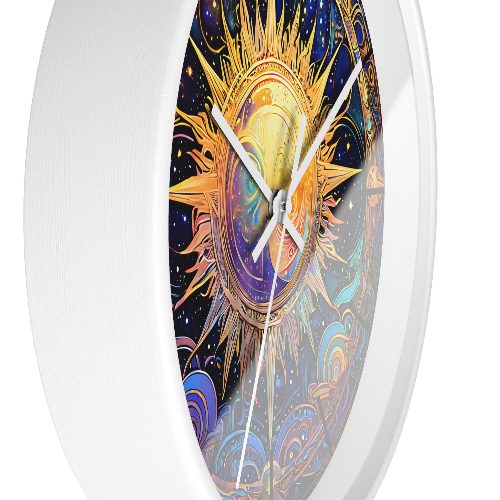 Art Nouveau Celestial Sun Wall Clock: Whimsical Painterly Style - Etsy