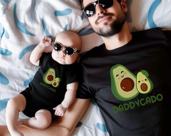 Daddycado en babycado bijpassende papa en ik-outfits, vaderdagcadeau, kersverse vader, babyshowercadeau, bijpassende familieshirts voor kerst