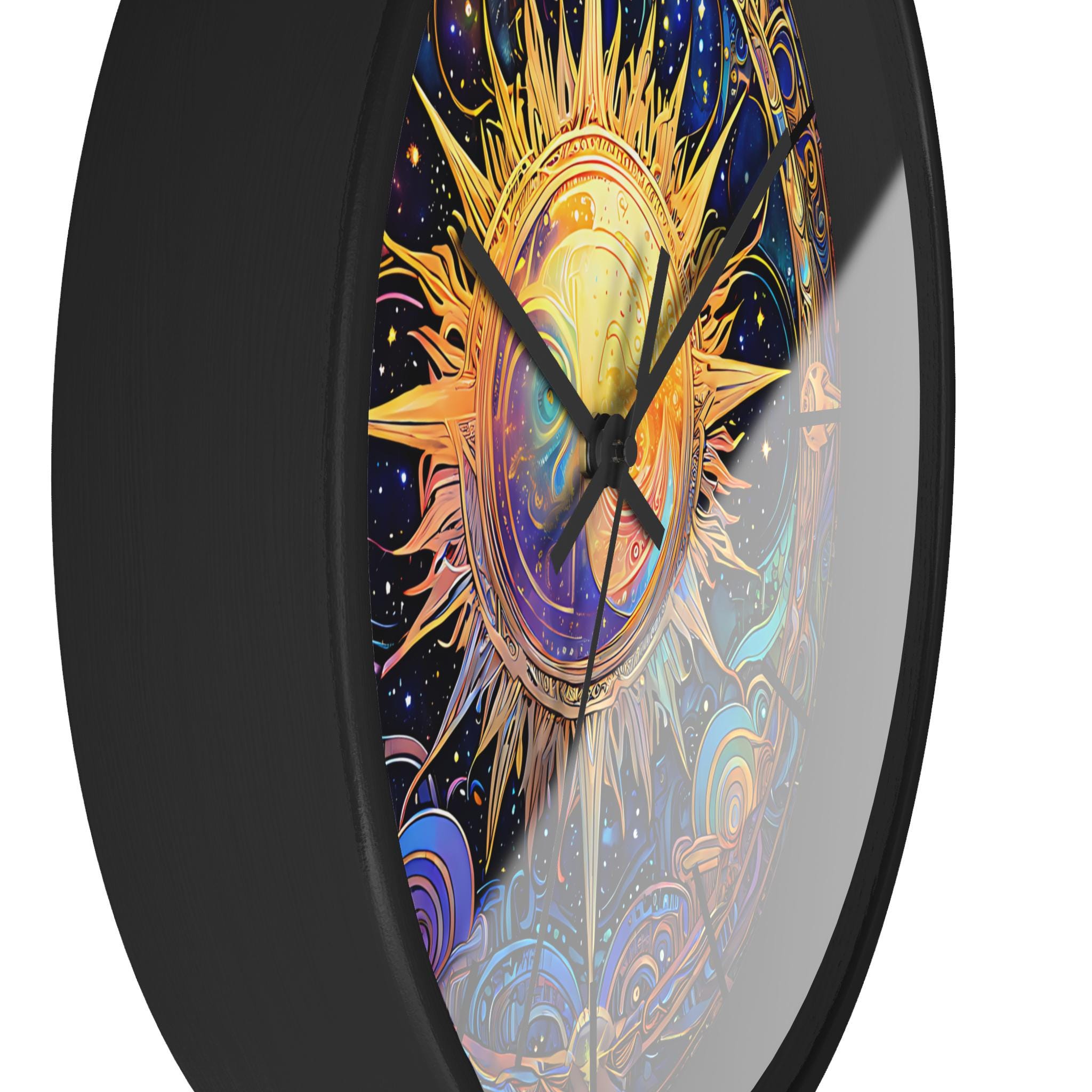 Art Nouveau Celestial Sun Wall Clock: Whimsical Painterly Style - Etsy