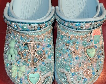 Custom Crocs. Breakfast at Tiffany’s. Women’s size 9