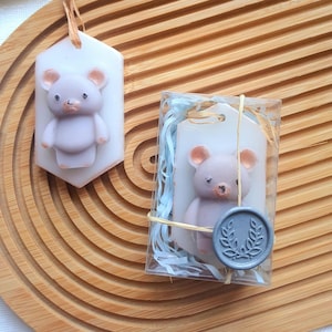 Handmade Scented Soap Baptism Favors: Rustic Christening Gift Set