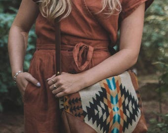 Pendleton Wool Crossbody Bag, Brown Leather Everyday Bag