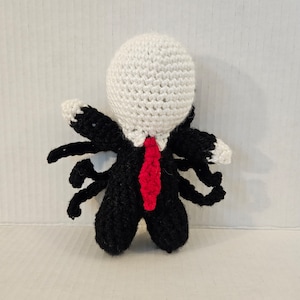 Slenderman Doll - Handmade 7 in Crochet Figure