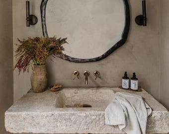 Travertine Sink for Bathroom,  Natural Stone Sink