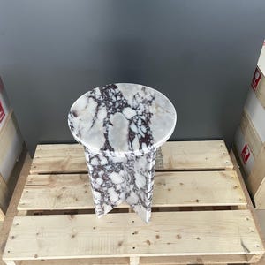 Custom Marble Side Table ,  12&#39;&#39; W x 19.5&#39;&#39; H, Marble Table