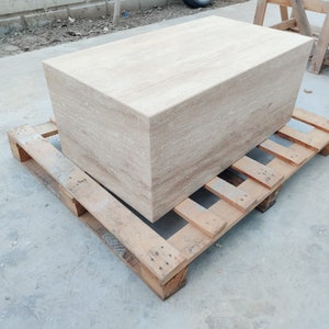 Rectangular Travertine Coffee Table, Modern Coffee Table, Natural Stone Coffee Table, Marble Coffee Table, Unique Coffee Table, Travertine