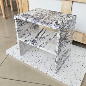 Calacatta Viola Marble Side Table, Coffee Table , Marble Coffee Table,  Marble End Table, Natural Stone Table, Home Design, Home Decor