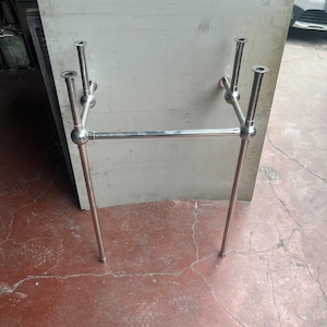 Chrome Sink Legs, Custom Chrome Lucite Sink Legs | Luxury Sink Base Support, Vanity Metal Base, Vanity Legs for Bathroom Vanity Modern Sink