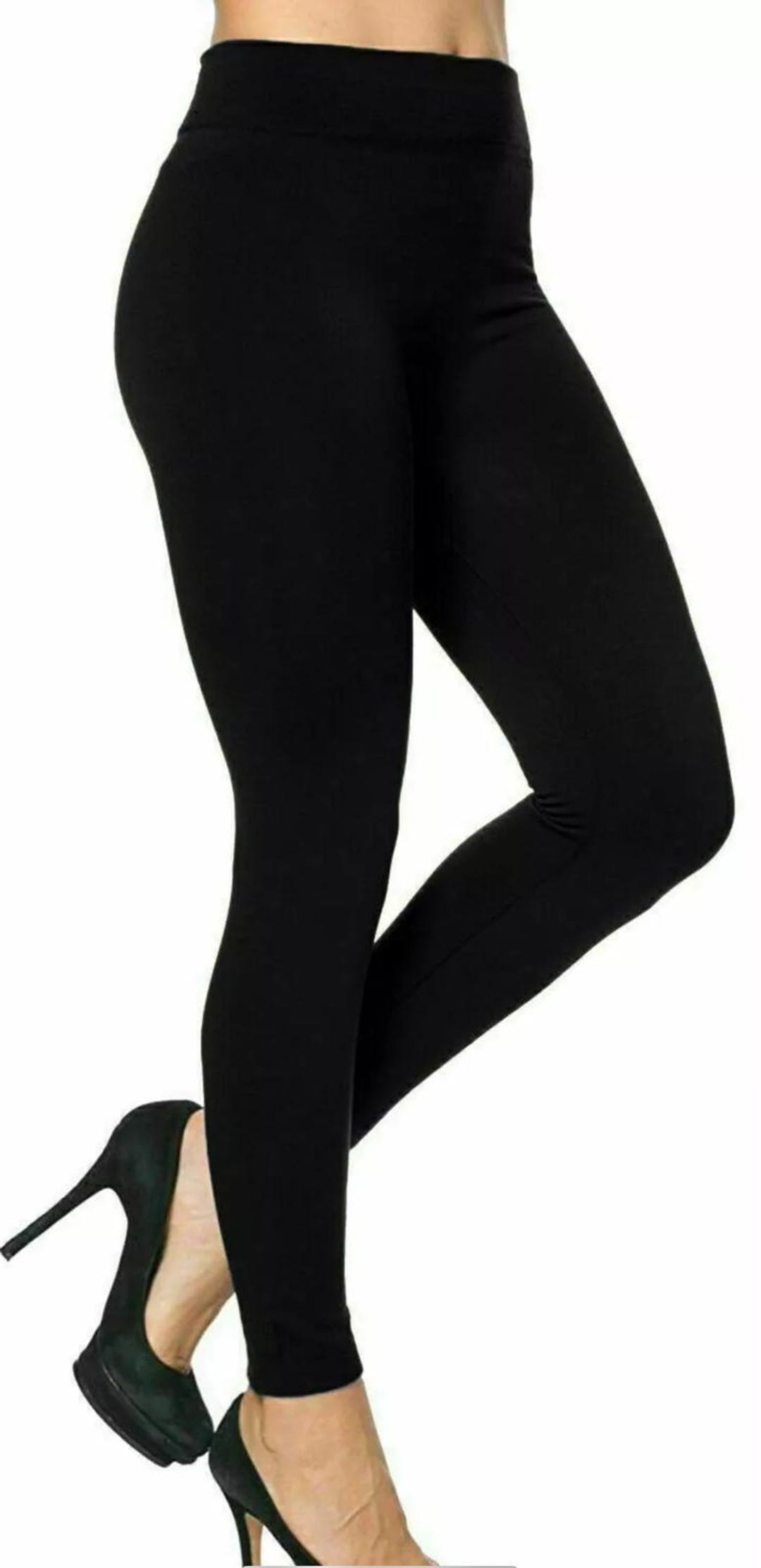 Women Winter Warm High Waist Lace Cashmere Leggings