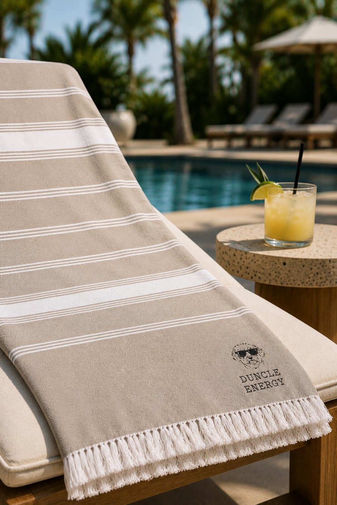 Duncle Energy - Striped Embroidered Beach Throw | Lightweight Turkish ...