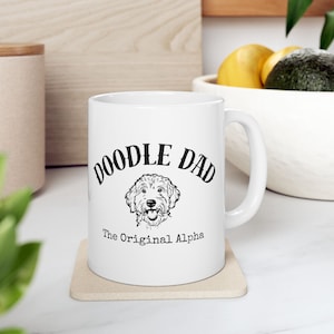 Doodle Dad Alpha (V3) Ceramic Mug, (11oz, 15oz) - Doodle Dad Mug, Doodle Dad Gift, Doodle Lover Gift, Doodle Lover Gift