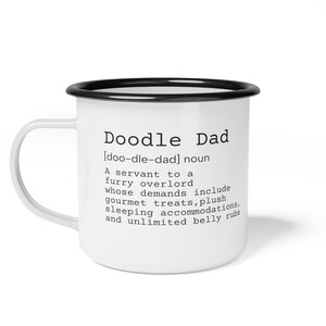 Doodle Dad Definition Camping Cup 12oz (V1) - Doodle Dad Mug, Dog Dad Mug, Doodle Camping Mug