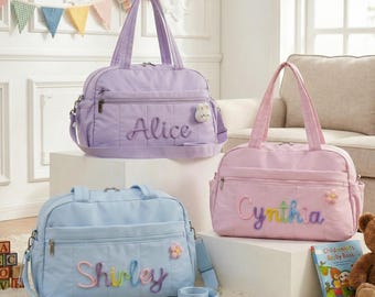 Bolsa de baile infantil personalizada, bolsa de viaje personalizada para niños pequeños con nombre, bolsa de fin de semana de ballet para niñas, bolsa de viaje para niños, bolsa de viaje de primavera