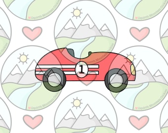 Race car cookie cutter