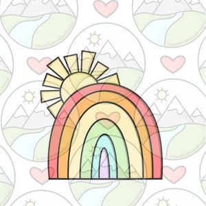 Sun rainbow Cookie Cutter