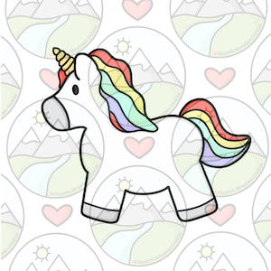 Rainbow Unicorn cookie cutter