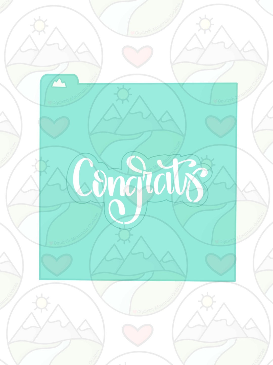 Congrats Stencil - Etsy