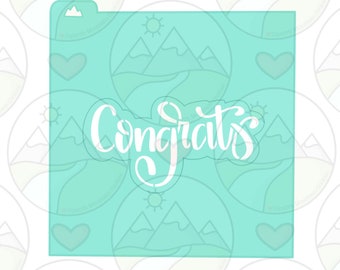Congrats Cookie Stencil