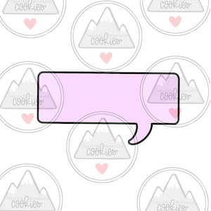 Speech bubble cookie cutter
