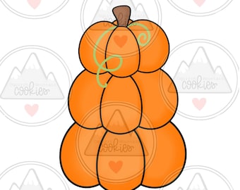 Stacked Pumpkins cookie cutter