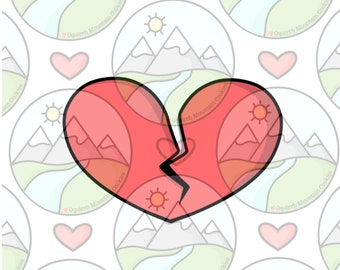 Broken Heart Cookie cutter