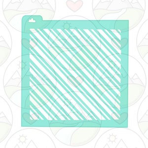 Thick and thin Diagonal Stripe Stencil
