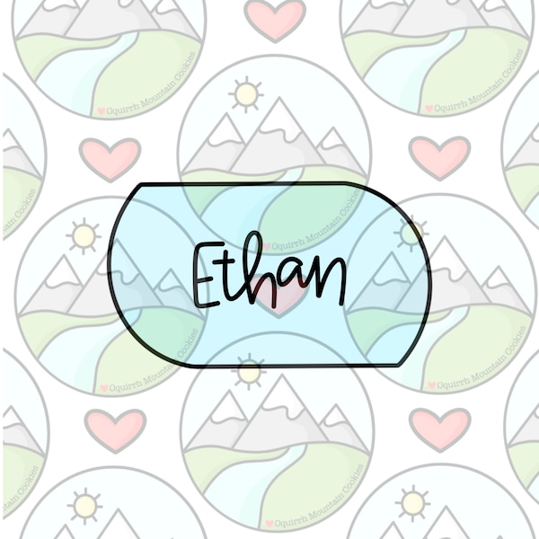 Ethan plaque cookie cutter