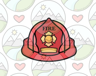 Firefighter helmet cookie cutter