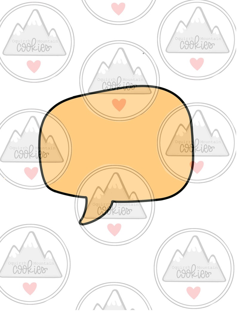 Speech bubble cookie cutter image 1