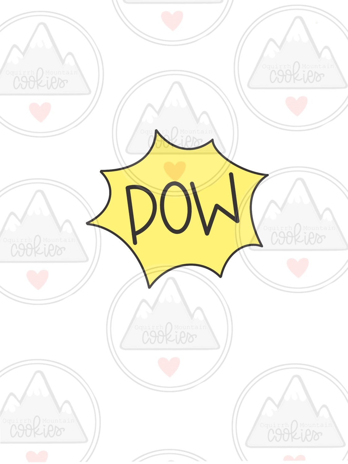Pow Cookie Cutter - Etsy