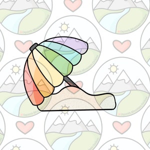 砂のクッキーカッター付きビーチパラソル