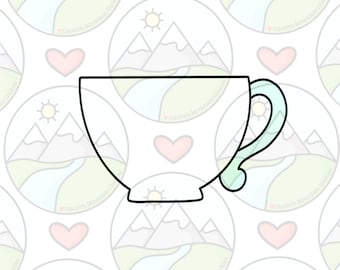 Tea cup cookie cutter