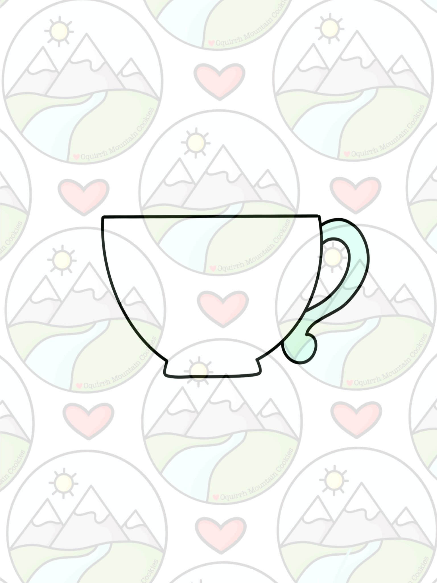 Tea Cup Cookie Cutter Etsy