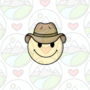 Cowboy Smiley Face cookie cutter