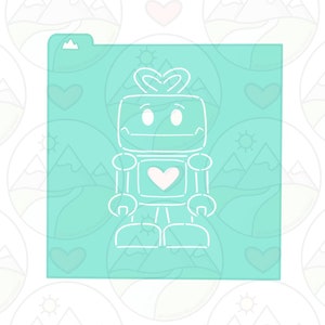 PYO (Paint your own) Love Machine Robot Stencil