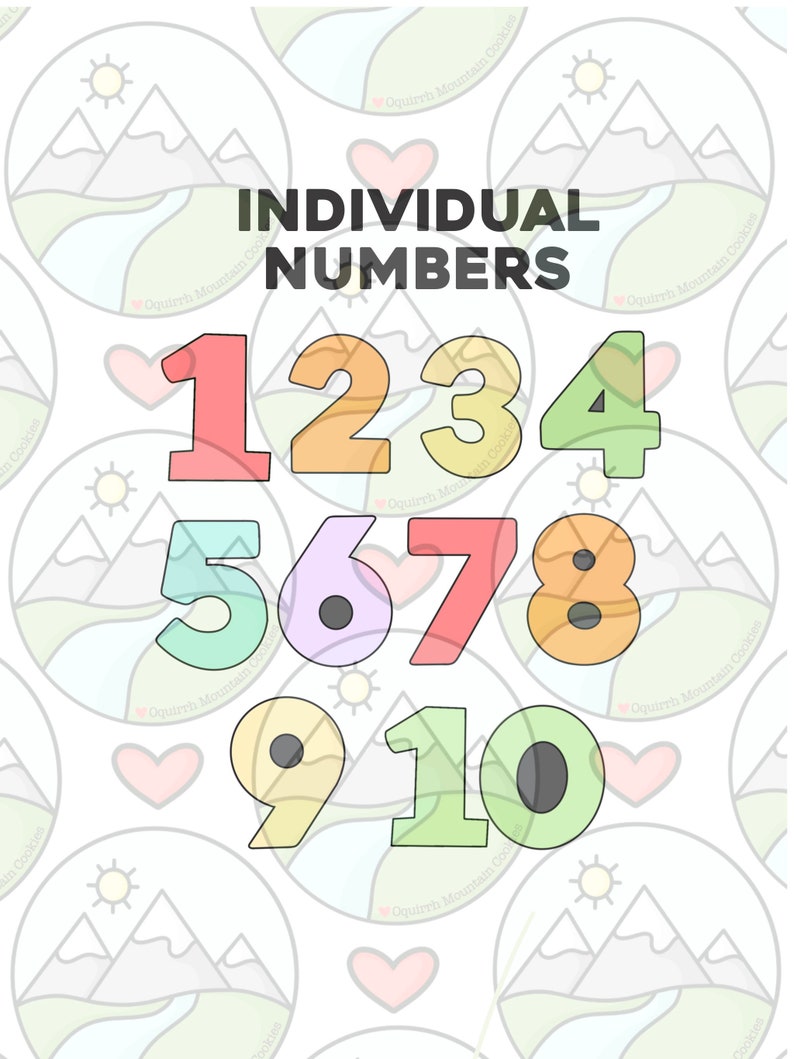 Number Inividual Individual Number Cookie Cutters - Etsy