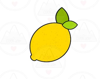 Lemon with leaves cookie cutter