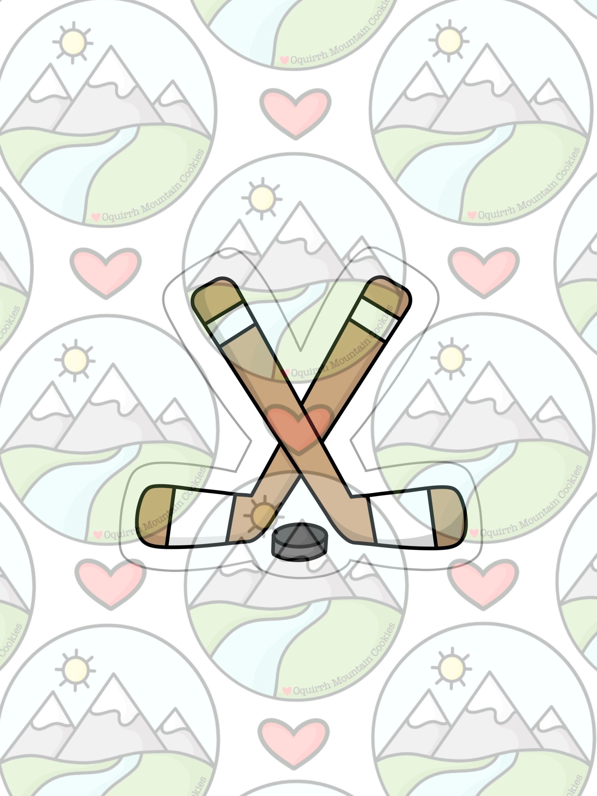 Hockey Sticks Cookie Cutter Etsy