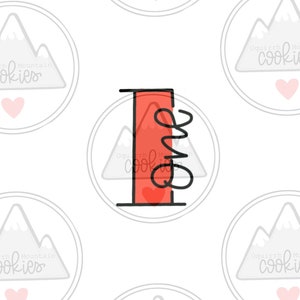 1 with letters cookie cutter