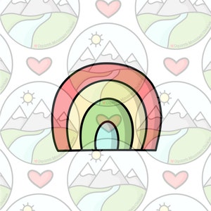Solid rainbow Cookie Cutter