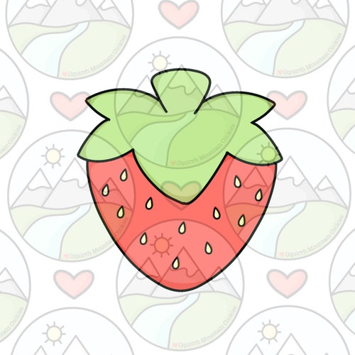 Strawberry Basket Cookie Cutter Etsy