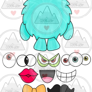 Create your own monster cookie cutter 10 piece set