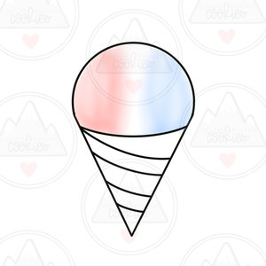 Snow cone cookie cutter
