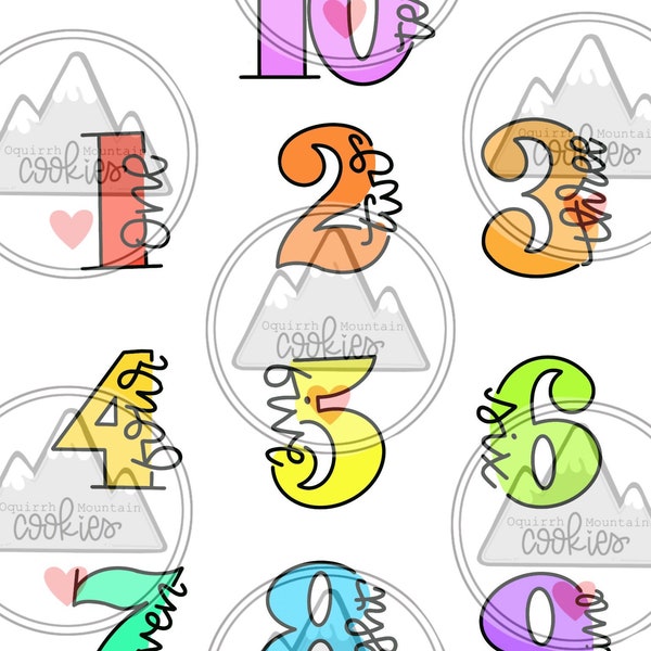 Full 1-10 number Cookie Cutter set