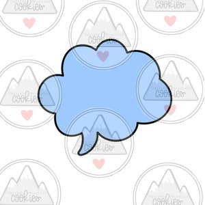 Speech bubble cookie cutter