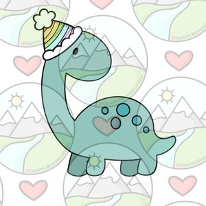 Party Diplodocus dinosaur Cookie Cutter