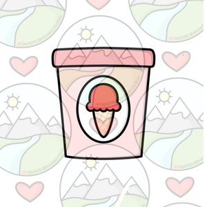 Ice cream carton Cookie Cutter