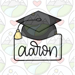 Grad hat plaque Cookie Cutter