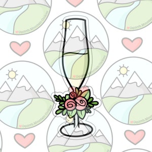 Glass with flowers Cookie Cutter